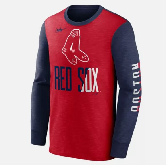 Nike Other - Boston Red Sox Nike Cooperstown Rewind Splitter Slub Long Sleeve T-Shirt Large